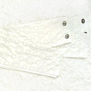 Ivory Curtain-Eclipse Pattern 84x42 - blackout - gromet top